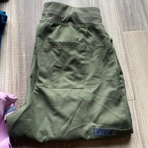Med Couture army green scrub joggers